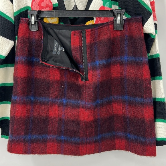 Mark O’polo Wool blend made in  Italy plaid mini skirt 36/small - Picture 4 of 9